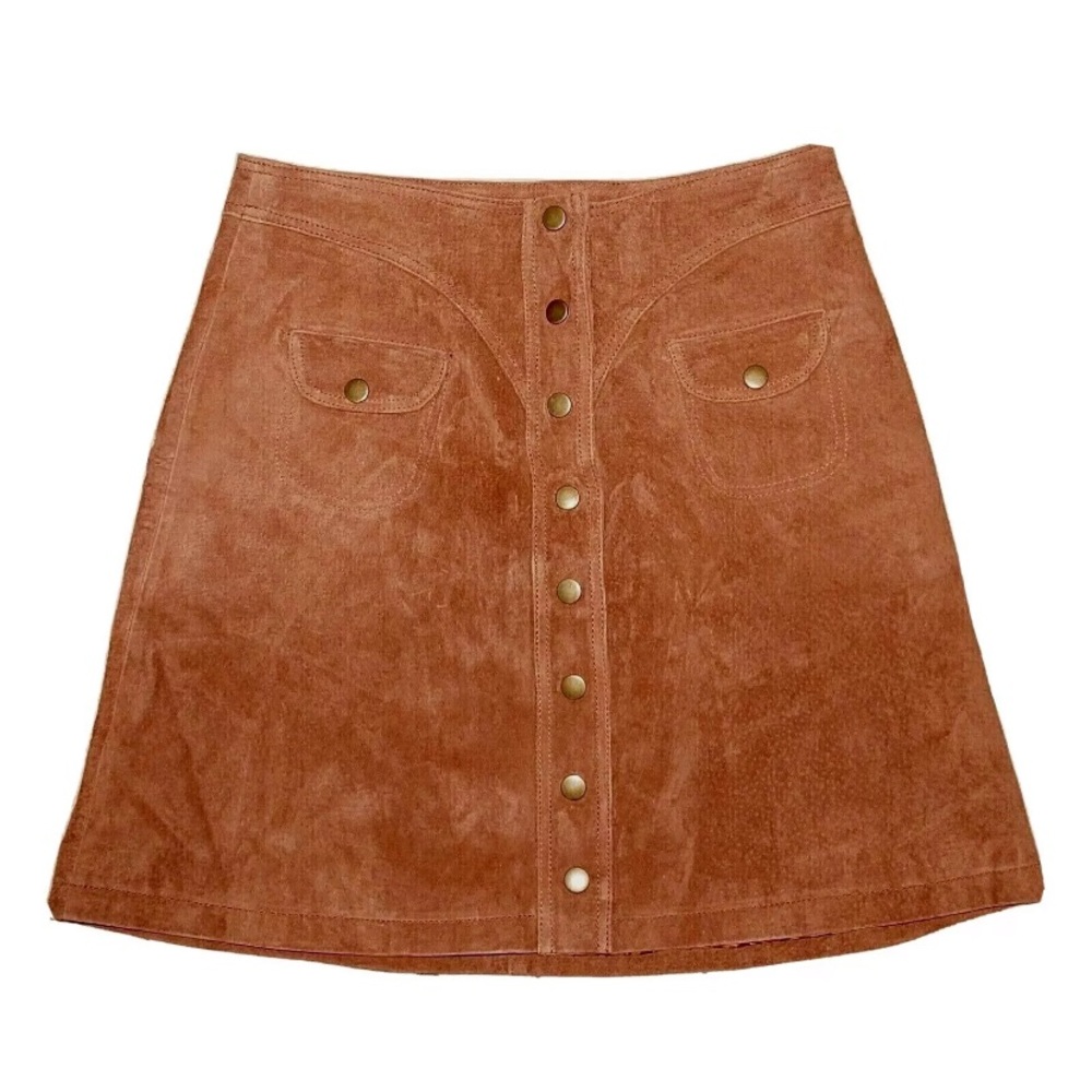 Anthropologie leather skirt size 2